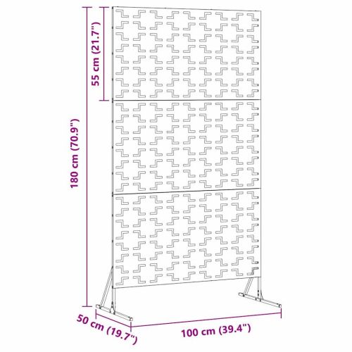 Екран за уединение Антрацит 100 x 50 x 180 см Стомана