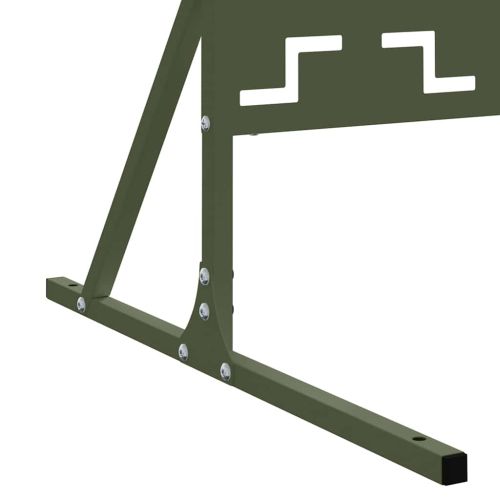 Екран за уединение Маслинено 100 x 50 x 180 см Стомана