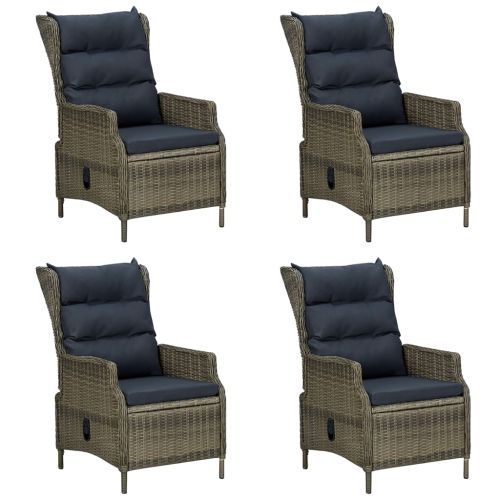 Градински трапезен комплект, 7 части, кафяв