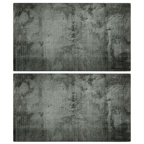 Дъски за рязане, 2 бр, с бетонна шарка, закалено стъкло