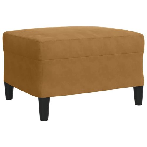 Мека мебел от 3 части с възглавници и болстери кафяв кадифе