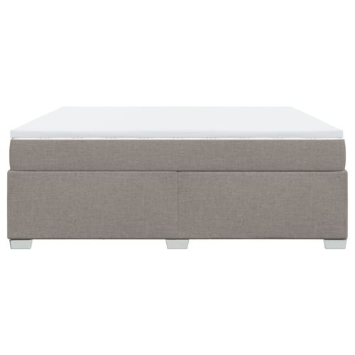 Боксспринг легло с матрак, таупе, 180x200 см, плат