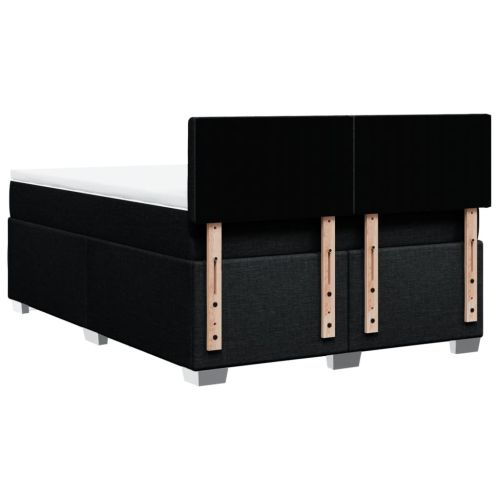 Боксспринг легло с матрак, черно, 160x200 см, плат