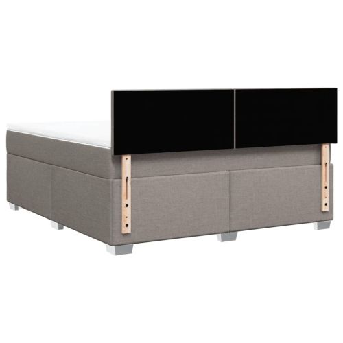 Боксспринг легло с матрак, таупе, 180x200 см, плат