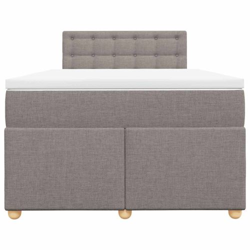 Боксспринг легло с матрак, таупе, 120x190 см, плат