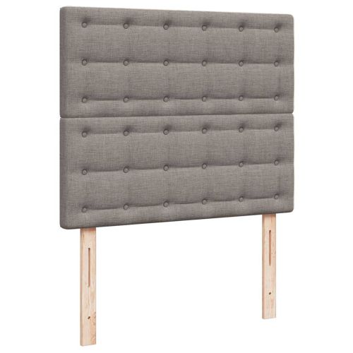 Османска легло с матрак, таупе, 120x190 см, плат