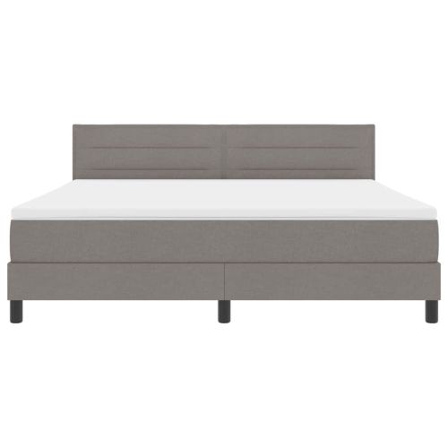 Легло с пружинирана основа с матрак Таупе 180 x 200 cm текстил