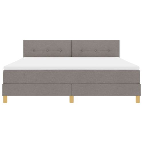 Легло с пружинирана основа с матрак Таупе 180 x 200 cm текстил