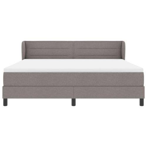 Легло с пружинирана основа с матрак Таупе 180 x 200 cm текстил