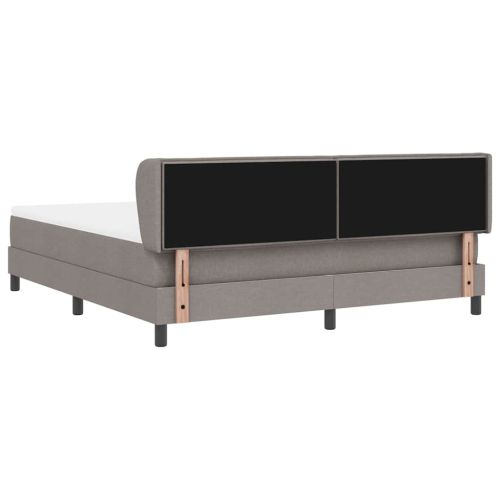 Легло с пружинирана основа с матрак Таупе 180 x 200 cm текстил