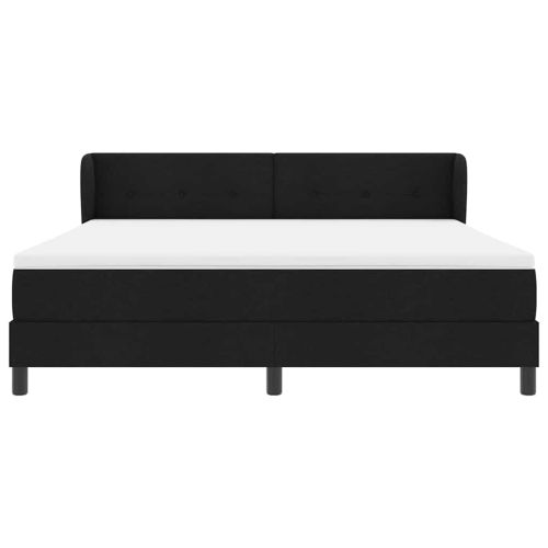 Легло с пружинирана основа с матрак Черно 180 x 200 cm текстил