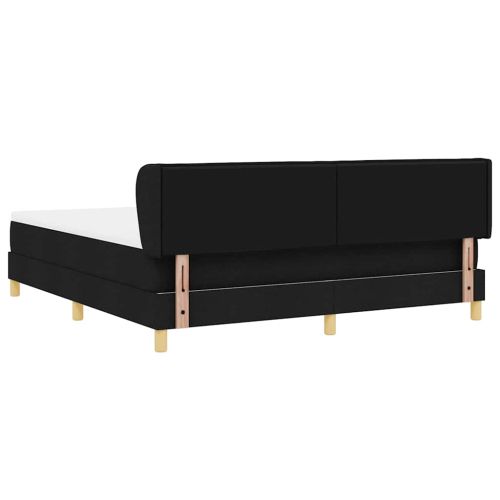 Легло с пружинирана основа с матрак Черно 180 x 200 cm текстил