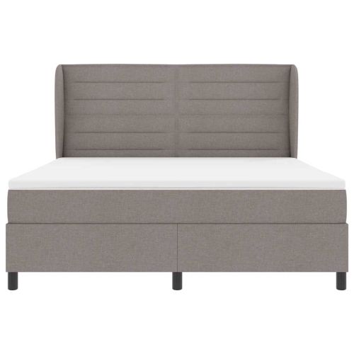 Легло с пружинирана основа с матрак Таупе 180 x 200 cm текстил