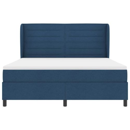 Легло с пружинирана основа с матрак Синьо 180 x 200 cm текстил