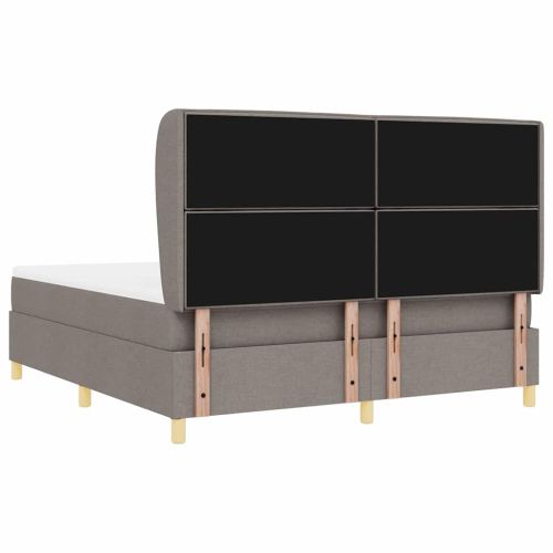 Кутия със спална основа и матрак Тъмен Сив 90x190 см Таупе