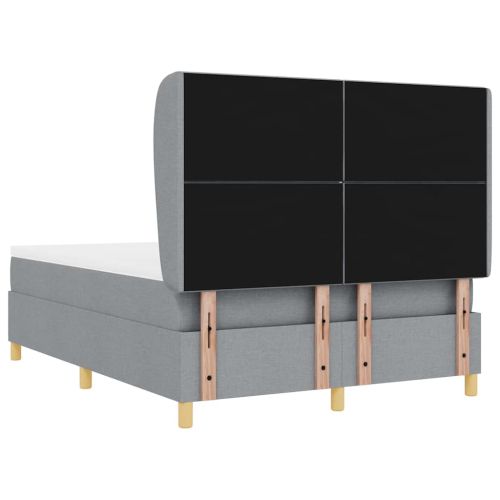 Кутия със спална основа и матрак Тъмен Сив 90x190 см Светлосиво