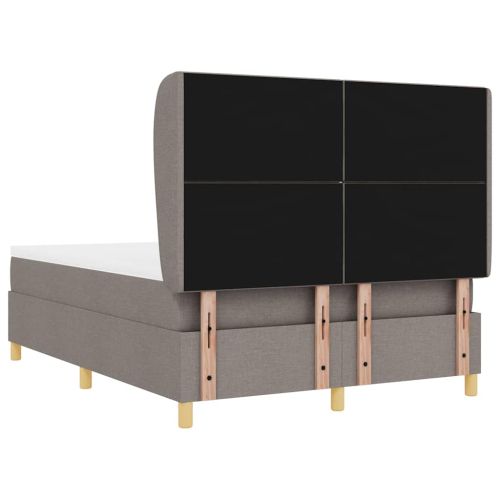 Кутия със спална основа и матрак Тъмен Сив 90x190 см Таупе