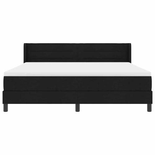 Легло с пружинирана основа Черно 200 x 180 cm Полиестер