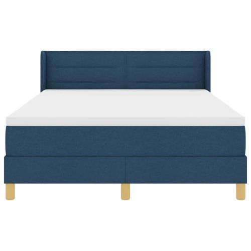 Легло с пружинирана основа Синьо 200 x 160 см Полиестер