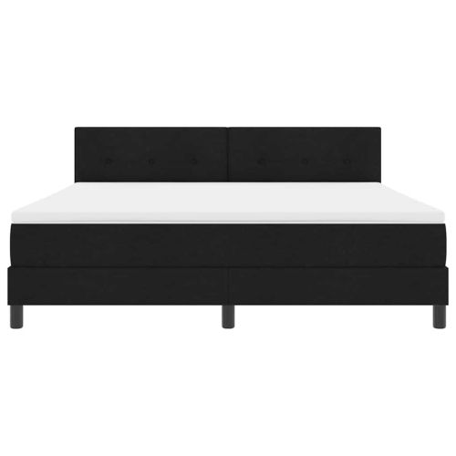 Легло с пружинирана основа с матрак Черно 180 x 200 cm текстил