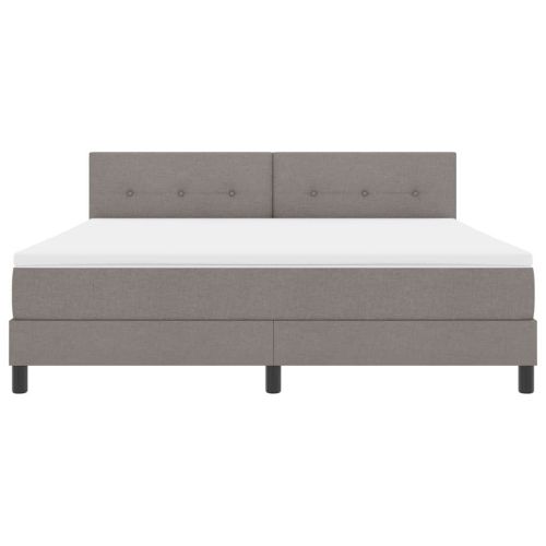 Легло с пружинирана основа с матрак Таупе 180 x 200 cm текстил