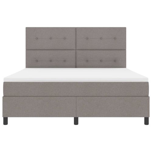 Легло с пружинирана основа с матрак Таупе 180 x 200 cm текстил