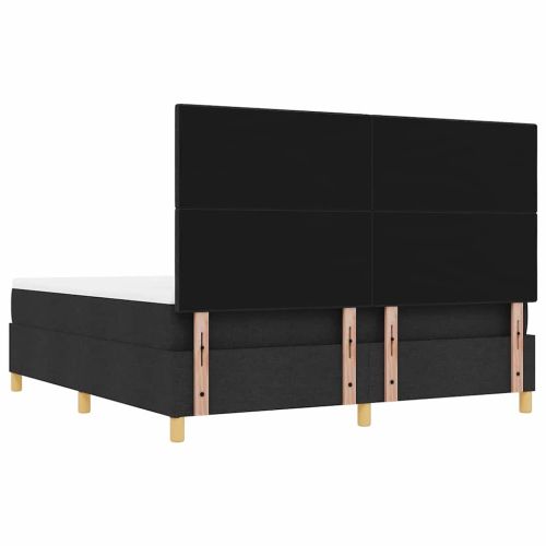 Легло с пружинирана основа с матрак Черно 180 x 200 cm текстил