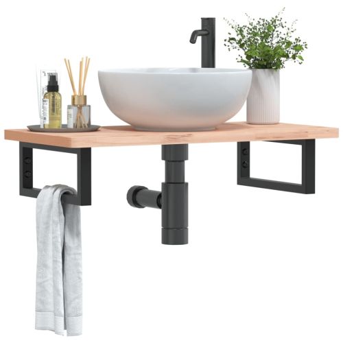 Рафтови скоби за мивка, 2 бр, черен, правоъгълни, стомана