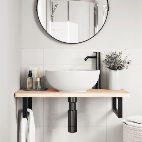 Рафтови скоби за мивка, 2 бр, черен, правоъгълни, стомана