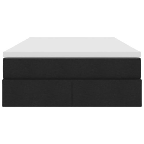 Легло с място за съхранение и матрак Черно 120 x 190 cm