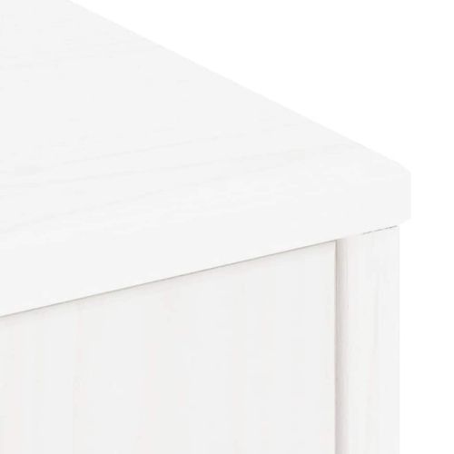 Страничен шкаф ODDA White 40x24x79 cm Масивна дървесина Бор