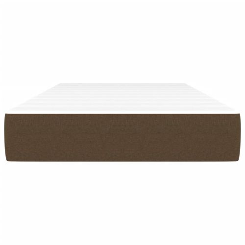 Матрак за легло с покет пружини средна твърдост тъмнокафяв 120x190x20 см плат