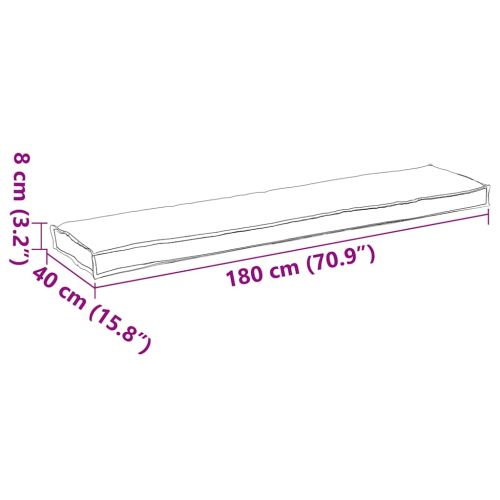 Възглавница за палети Сив 180 x 40 x 8 см Оксфордска тъкан
