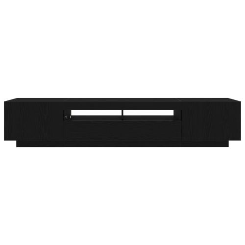 Комплект ТВ шкаф 2 pcs Черно 200 x 35 x 40 см Инженерно дърво