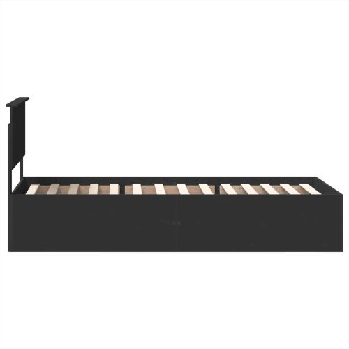 Рамка за легло с таблото Черно 90 x 200 cm Инженерно дърво