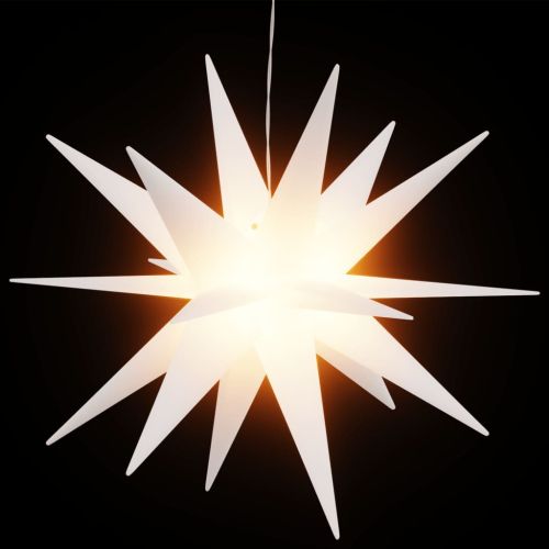 Коледна лампа с LED, сгъваема, бяла, 43 см