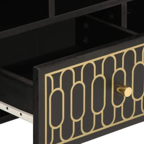 ТВ шкаф, 100x33x46 см, мангово дърво масив