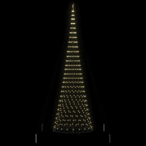 LED Коледна Елха с 555 LED светодиода Топло бяло 500 cm Метал