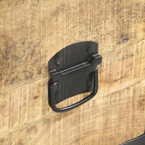 ТВ шкаф, 130x30x39 см, мангово дърво масив