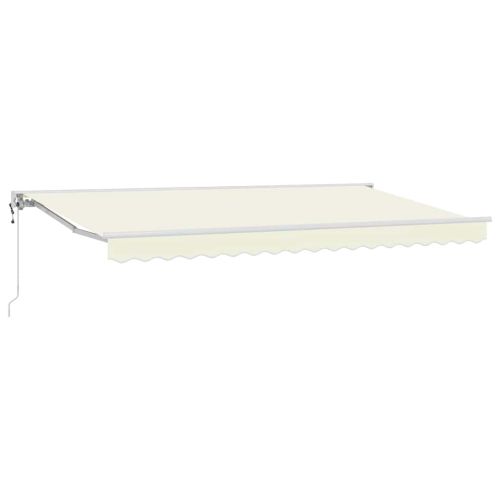 Сгъваем навес Крем 350 x 200 cm Алуминий и Тъкан