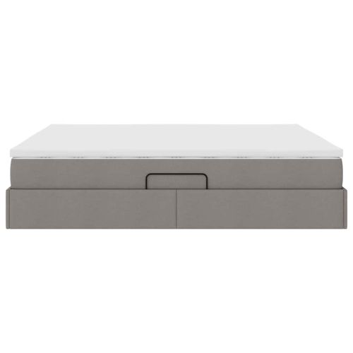 Легло с място за съхранение и матрак Таупе 160 x 200 cm