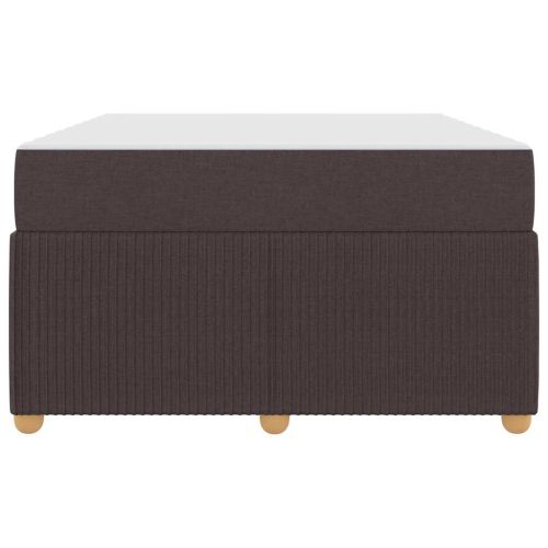 Рамка за легло с матрак Тъмен кафяв 120 x 190 cm текстил