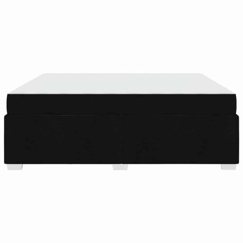 Рамка за легло с матрак Черно 180 x 200 cm текстил