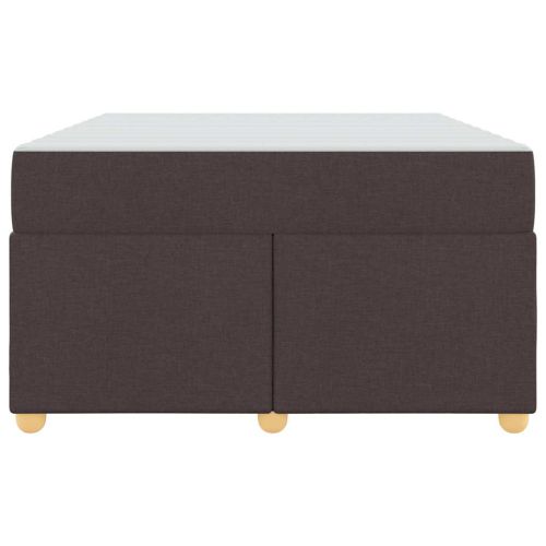 Рамка за легло с матрак Тъмен кафяв 120 x 190 cm текстил