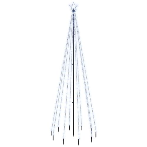 Коледна елха с шип, студено бяло, 310 LED, 300 см