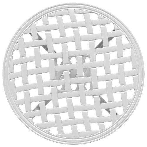 Градинска маса, бяла, Ø48x53 см, лят алуминий