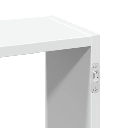 Стенен рафт, бял, 159x18x66 см, инженерно дърво