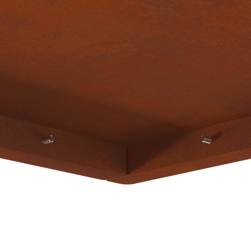 Огнище Кафяво 80 x 80 x 40 cm Патинираща стомана