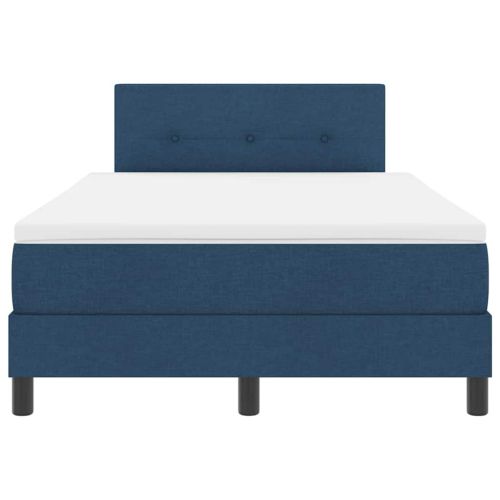 Легло с пружинирана основа с матрак Синьо 120 x 190 cm текстил