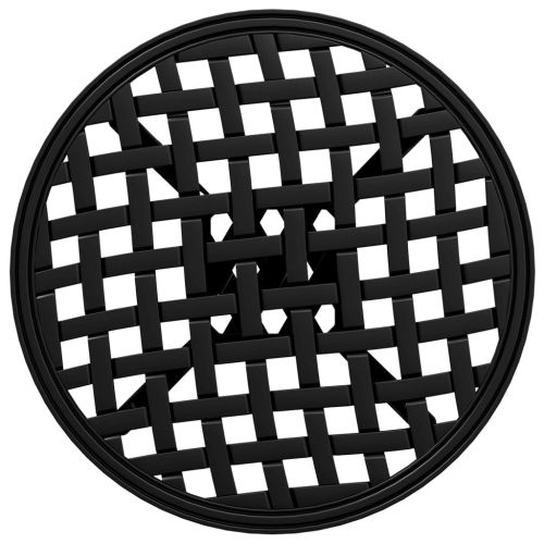 Градинска маса, черна, Ø48x53 см, лят алуминий